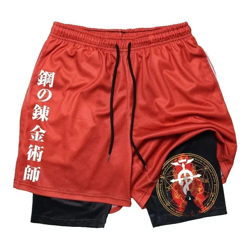 Rorona Zoro Double-layer Compression Shorts Men's