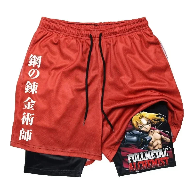 Rorona Zoro Double-layer Compression Shorts Men's