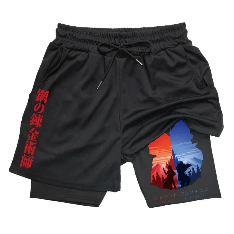 Rorona Zoro Double-layer Compression Shorts Men's