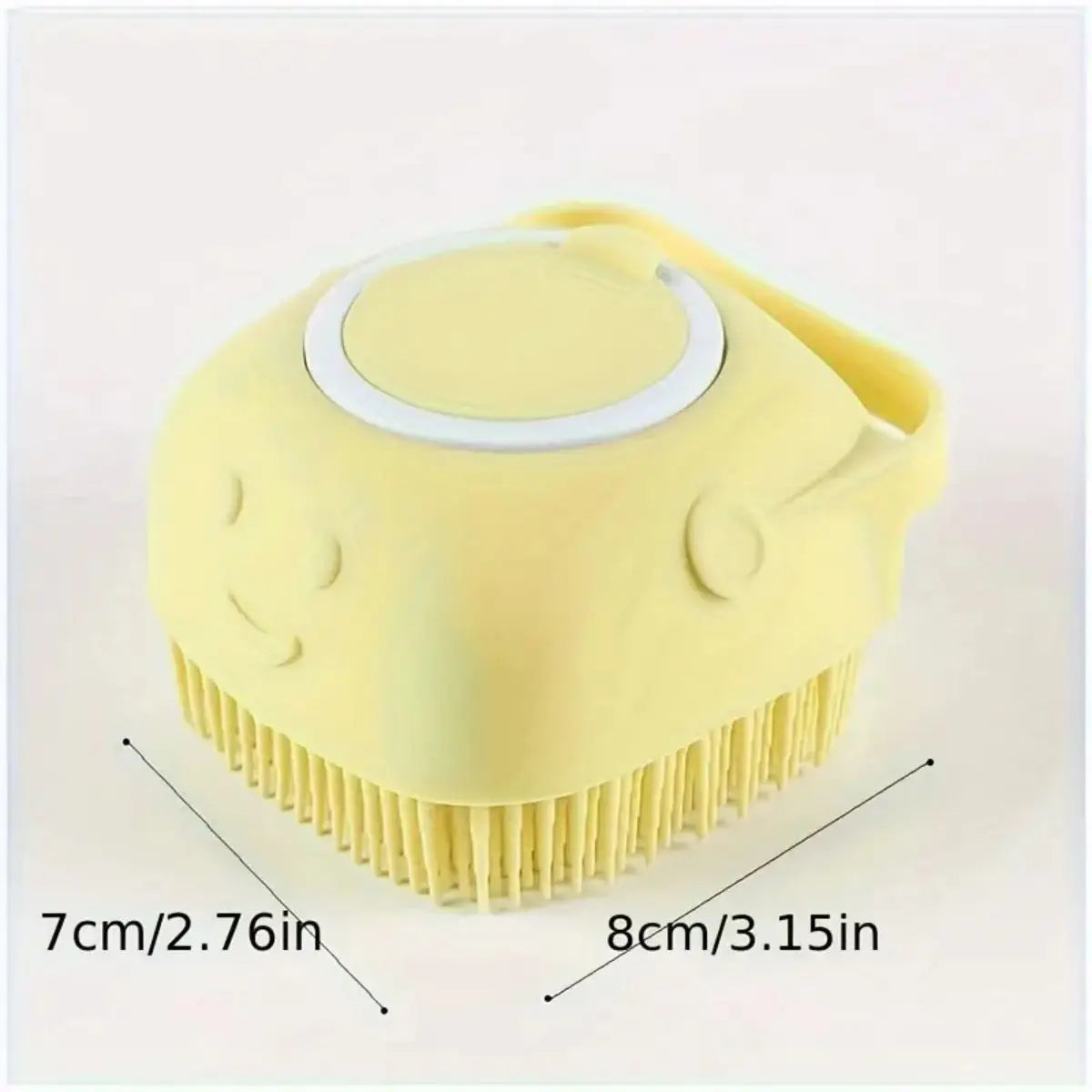 1pc Soft Silicone Pet Bath Soap Dispenser Brush