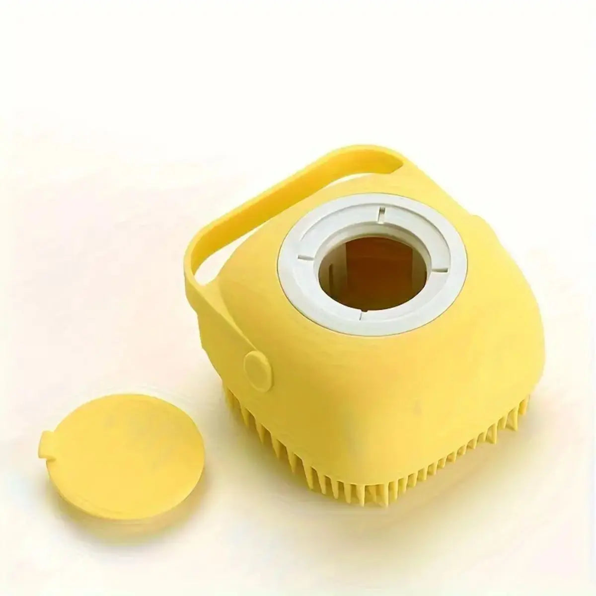 1pc Soft Silicone Pet Bath Soap Dispenser Brush