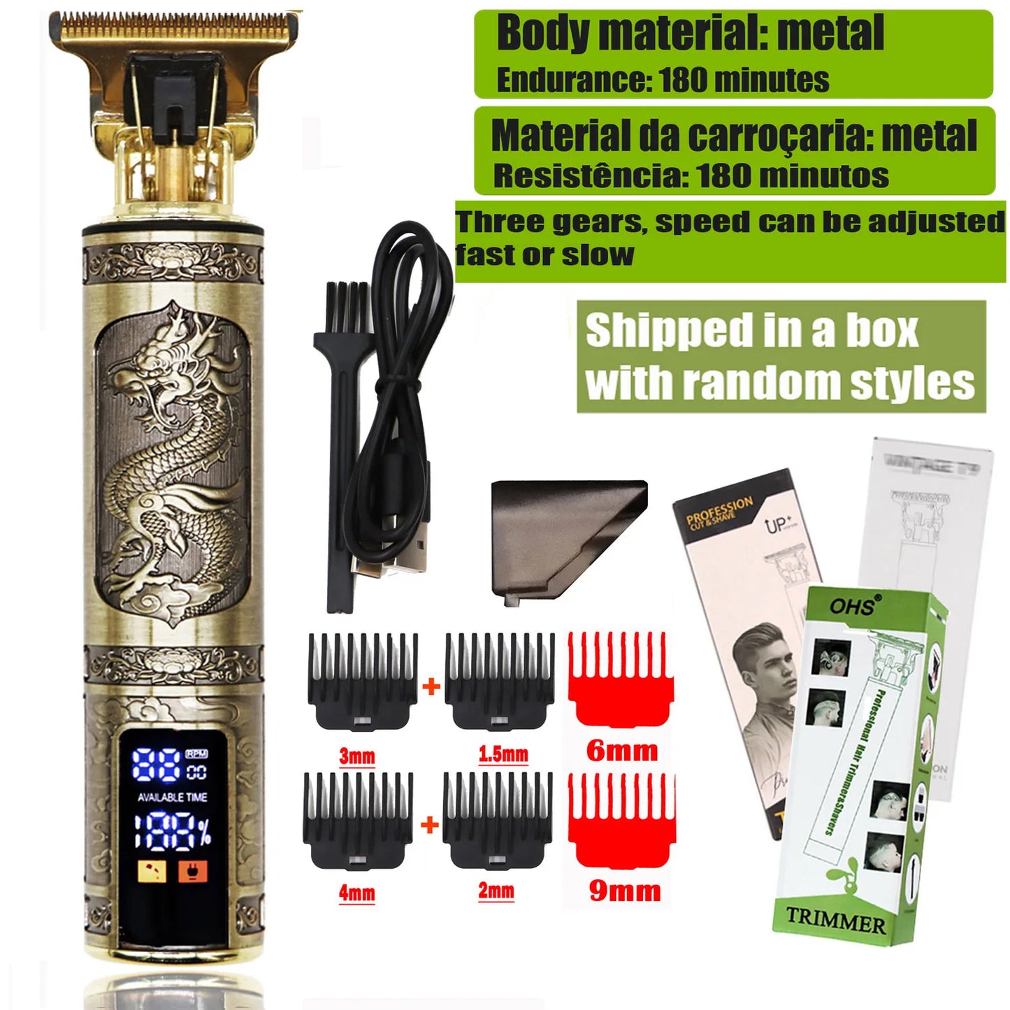 Cordless Rechargeable Hair and Beard Trimmer