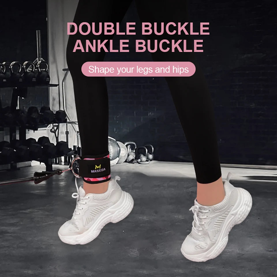 Adjustable Fitness Ankle Straps D-Ring Support Cuffs