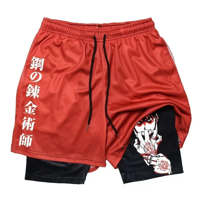Rorona Zoro Double-layer Compression Shorts Men's