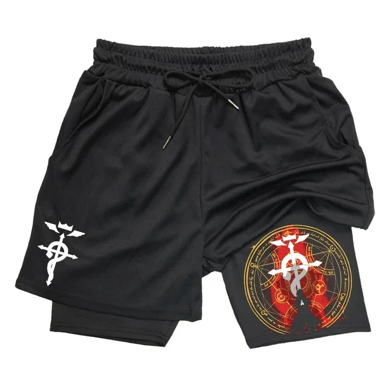 Rorona Zoro Double-layer Compression Shorts Men's