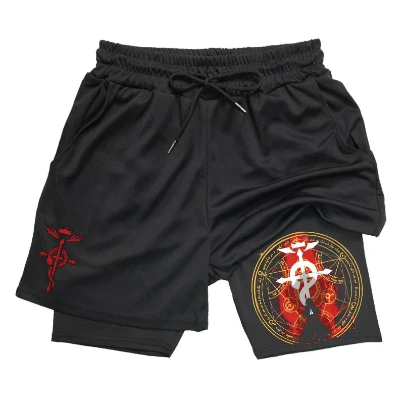 Rorona Zoro Double-layer Compression Shorts Men's