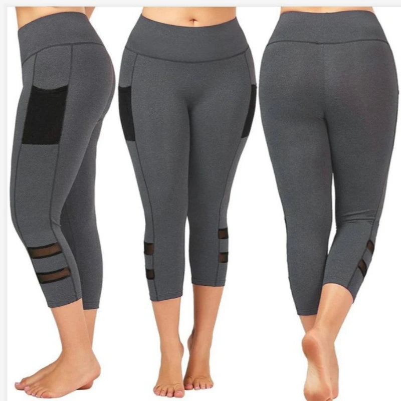 Women's Plus Size Athletic Leggings with Pockets