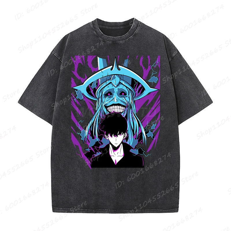Unisex Oversized Anime Sung Jinwoo Solo Leveling T-shirts