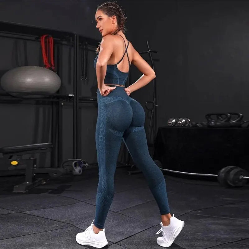 2 Pieces Women's Seamless Yoga Set Workout Sportswear