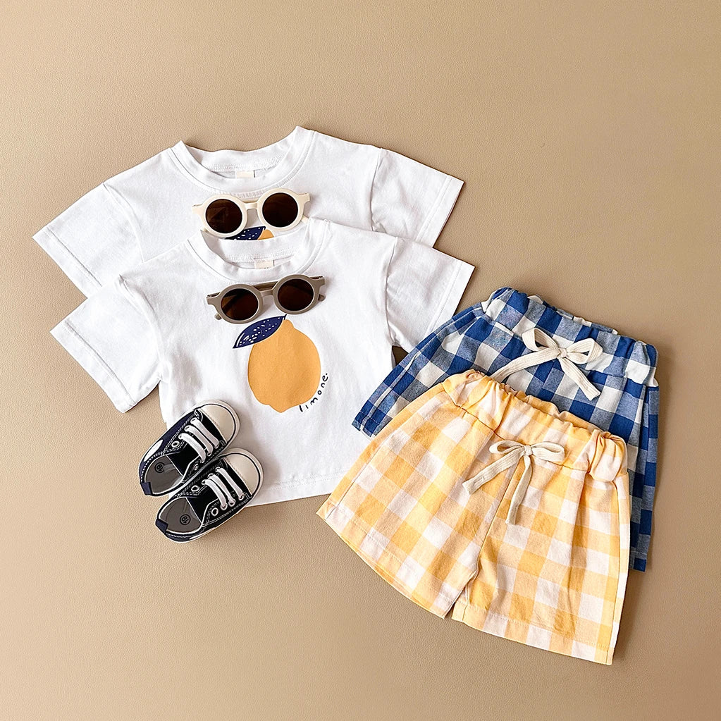 2PCS Baby & Toddler Lemon Shirt & Short set.