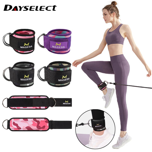 Adjustable Fitness Ankle Straps D-Ring Support Cuffs