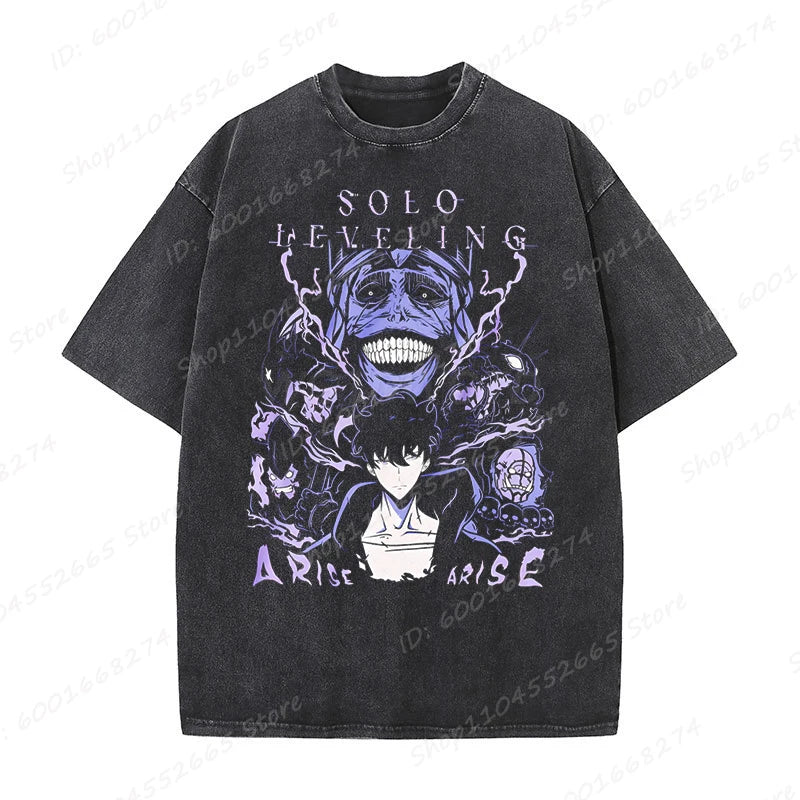 Unisex Oversized Anime Sung Jinwoo Solo Leveling T-shirts