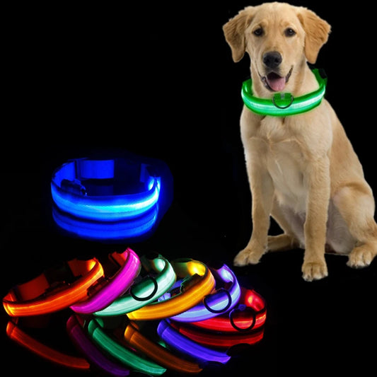 LED Glow Dog Collar, USB Charging