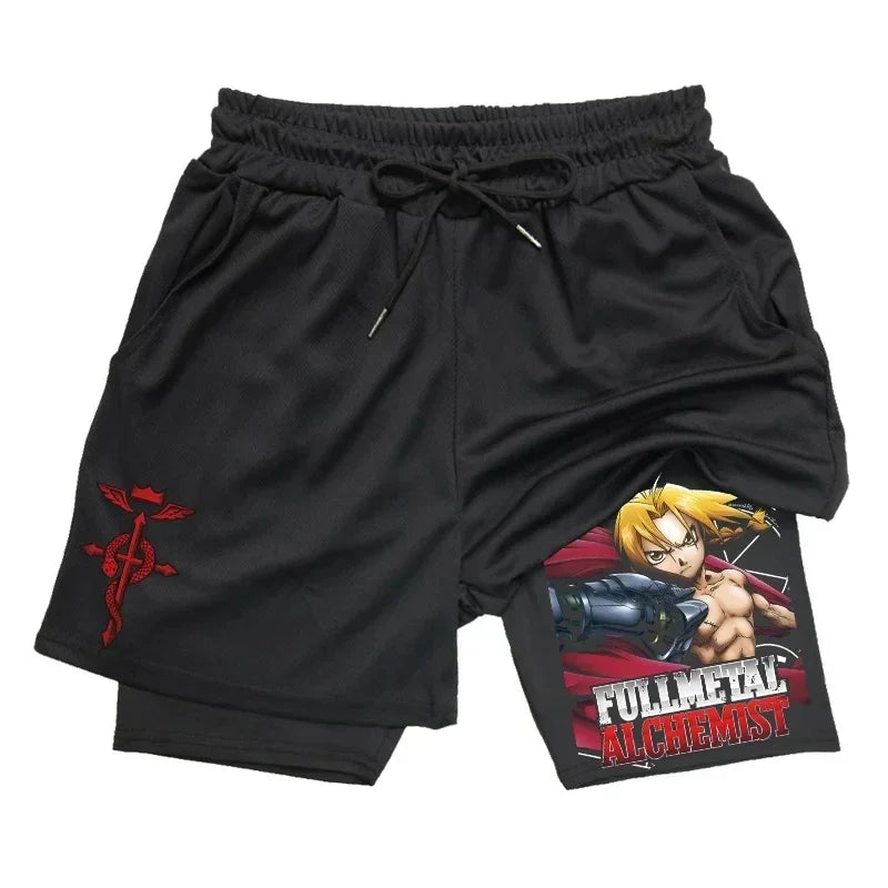 Rorona Zoro Double-layer Compression Shorts Men's