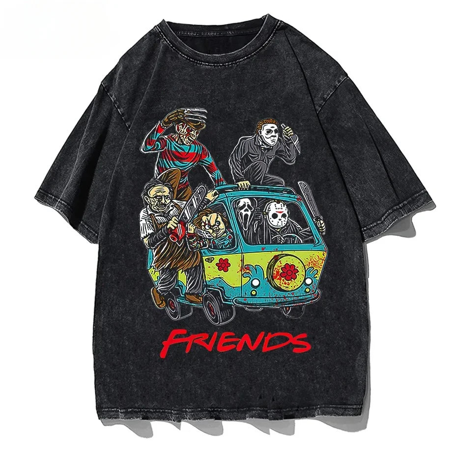 Unisex Horror Friends Oversized T-Shirt