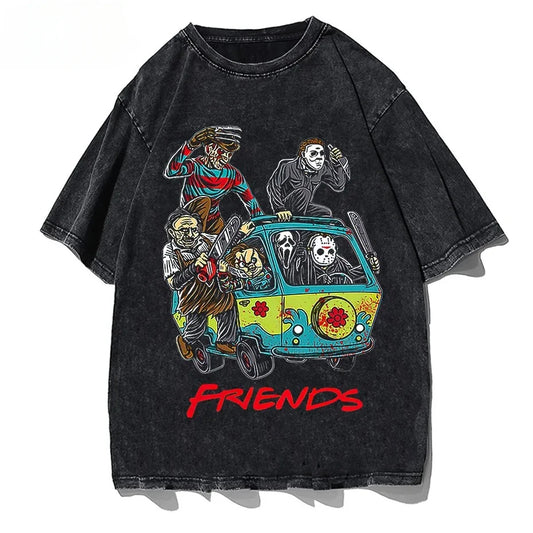 Unisex Horror Friends Oversized T-Shirt