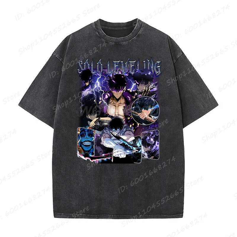 Unisex Oversized Anime Sung Jinwoo Solo Leveling T-shirts