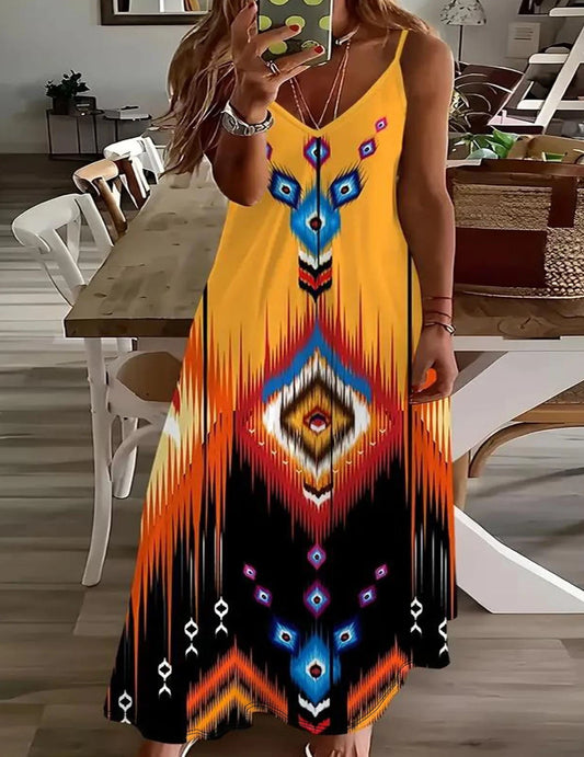 Women's Plus Size Aztec Dress