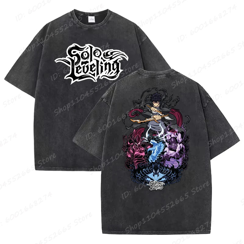 Unisex Oversized Anime Sung Jinwoo Solo Leveling T-shirts