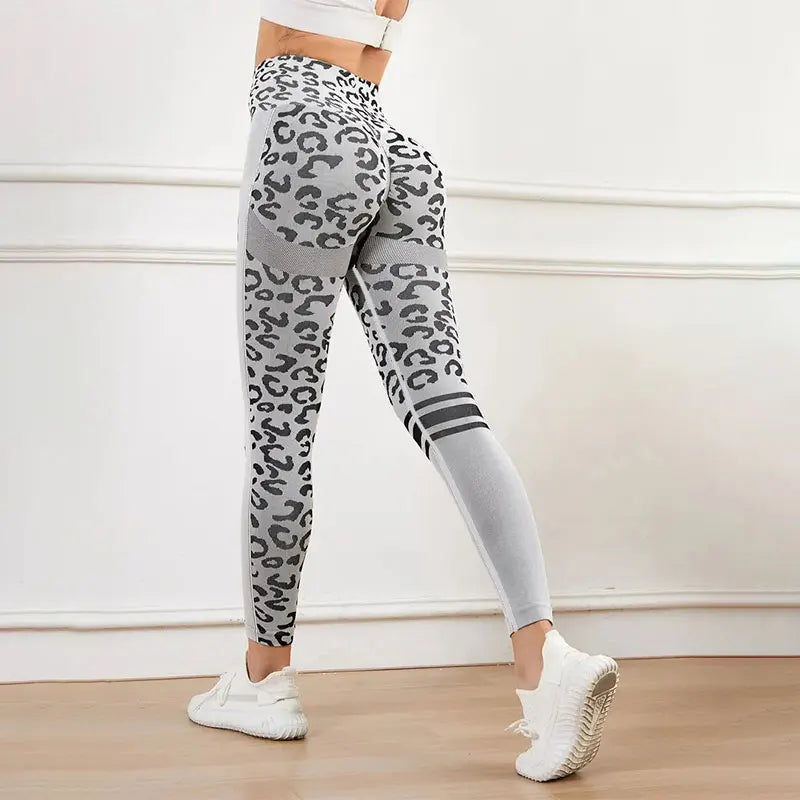 Women's Leopard Print Seamless Quick Drying Fitness Pants