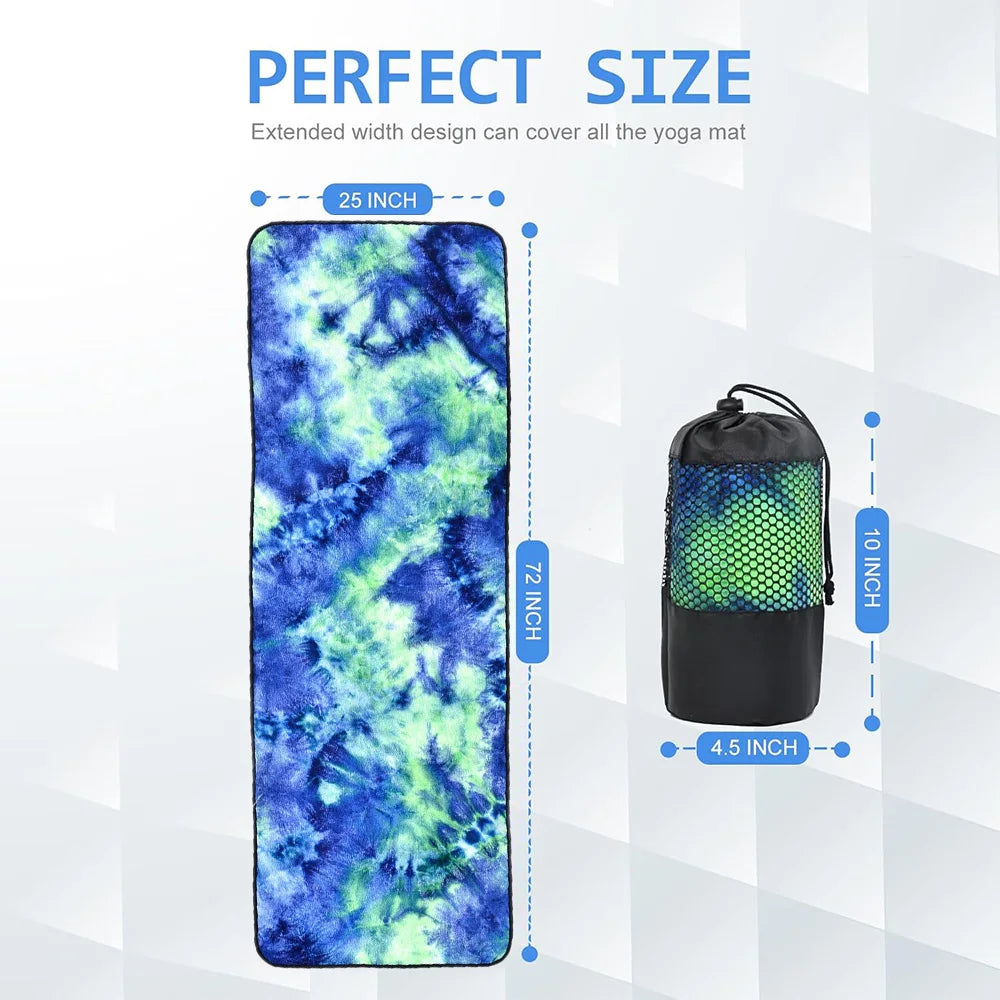 Yoga Meditation Mat 72”×24”Non Slip Hot Yoga Towel