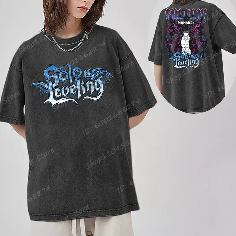 Unisex Oversized Anime Sung Jinwoo Solo Leveling T-shirts
