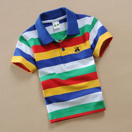 Boys Summer Bright Polo Shirt, Toddler to Big Kid