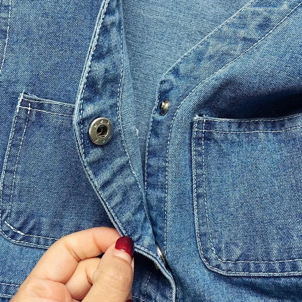 Girls Denim Sleeveless Dress
