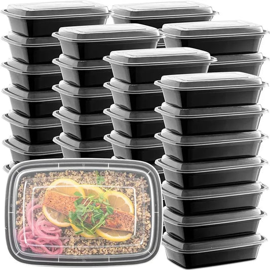 15 Pack Single Compartment Meal Prep Containers