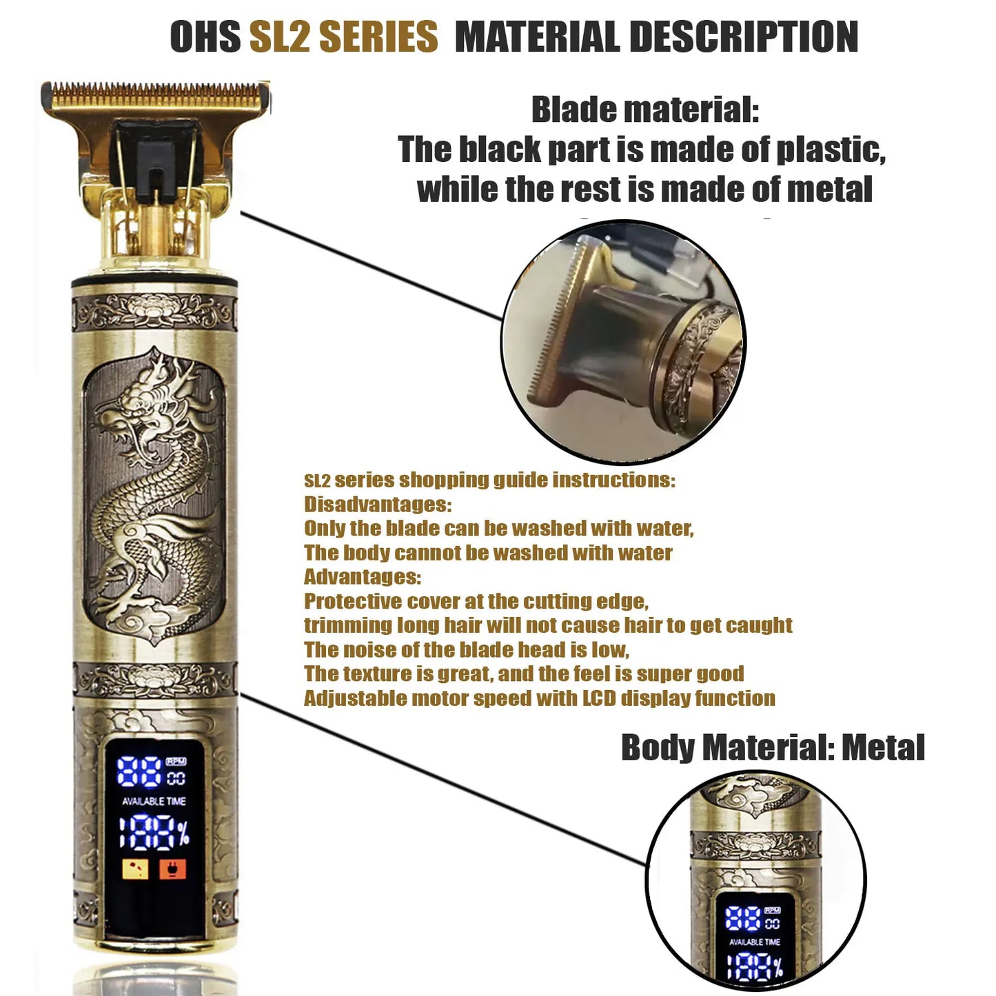 Cordless Rechargeable Hair and Beard Trimmer