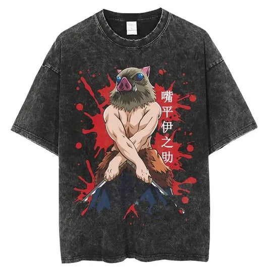 Unisex Anime Demon Slayer Oversized Shirts