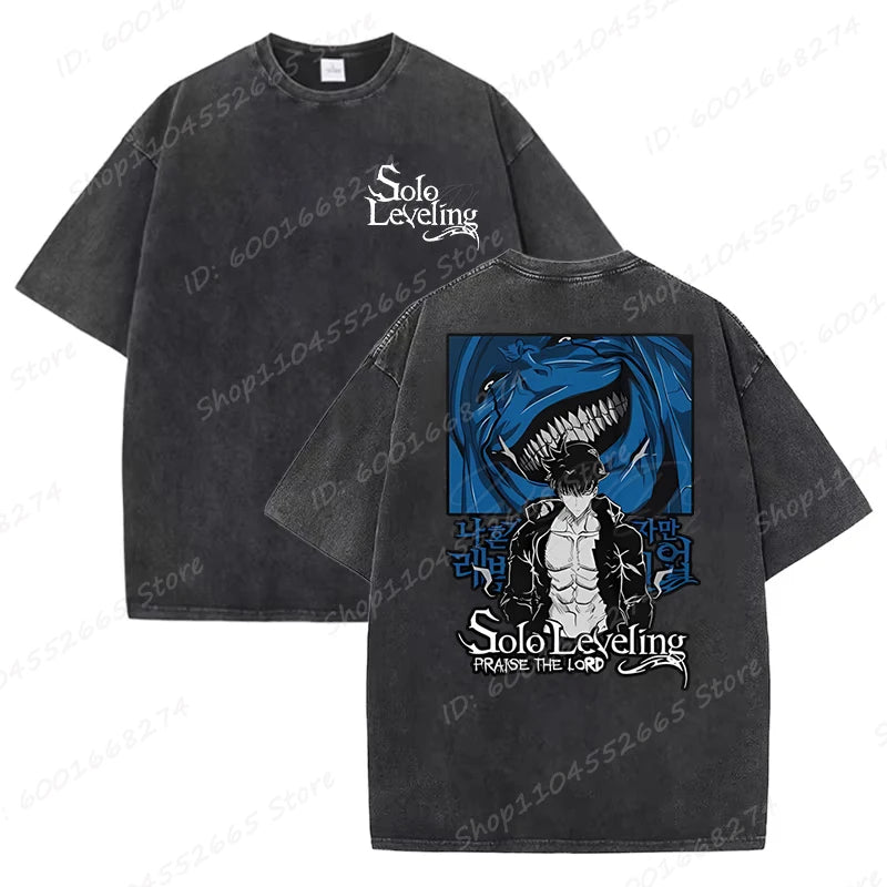 Unisex Oversized Anime Sung Jinwoo Solo Leveling T-shirts