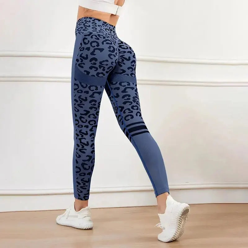 Women's Leopard Print Seamless Quick Drying Fitness Pants