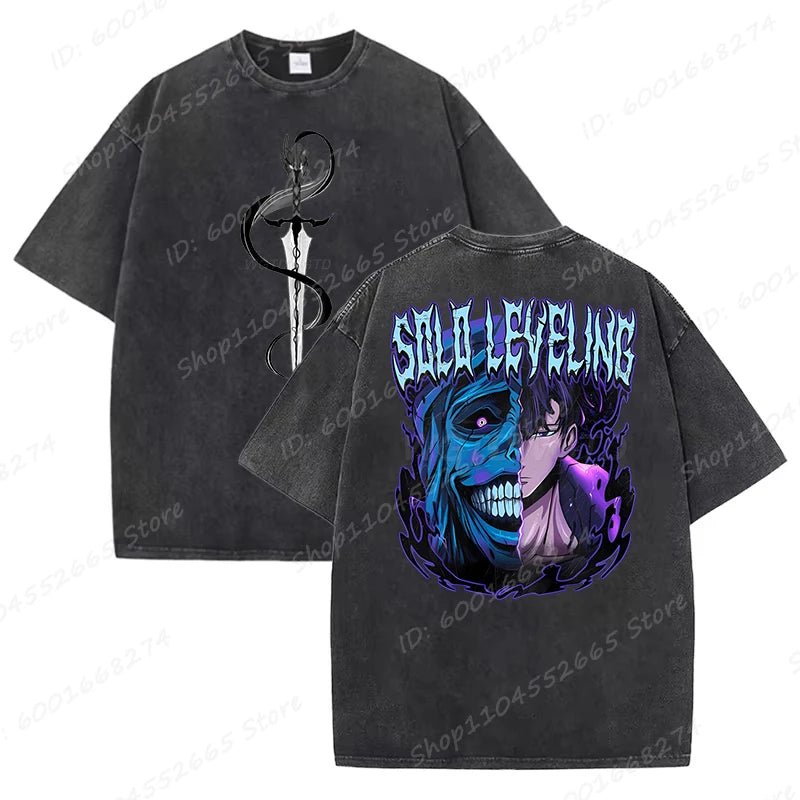 Unisex Oversized Anime Sung Jinwoo Solo Leveling T-shirts