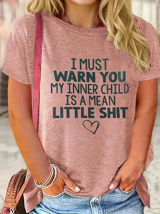 Plus Size "Little Shit" Knit Tee
