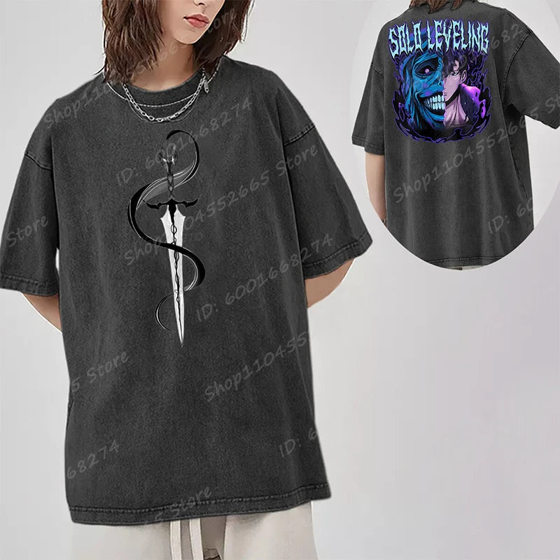 Unisex Oversized Anime Sung Jinwoo Solo Leveling T-shirts
