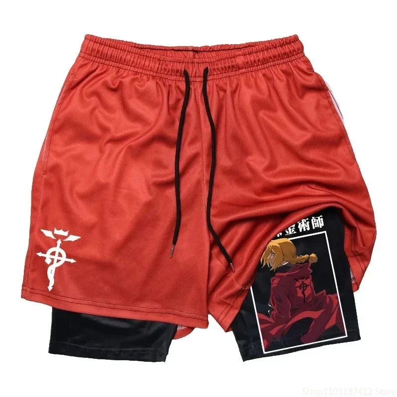 Rorona Zoro Double-layer Compression Shorts Men's