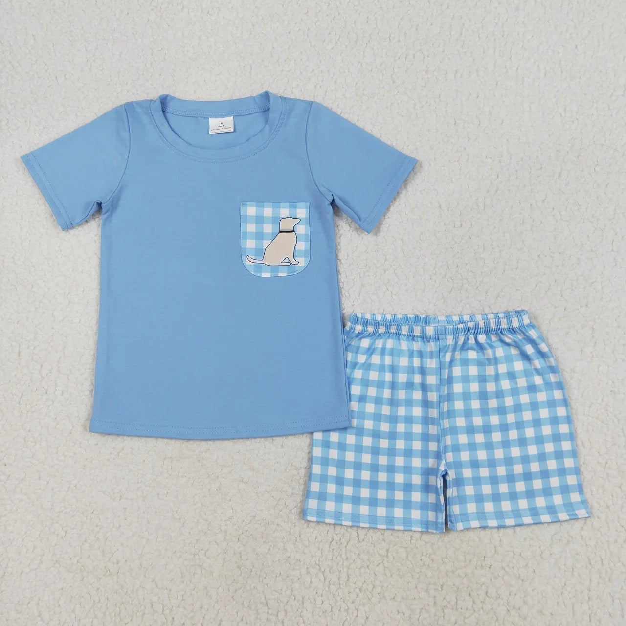 Wholesale Toddler Baby Boy Outfit Children Short Sleeves Black Shirt T-shirt Pockets Shorts Bottom Infant Set Baseball Clothes
