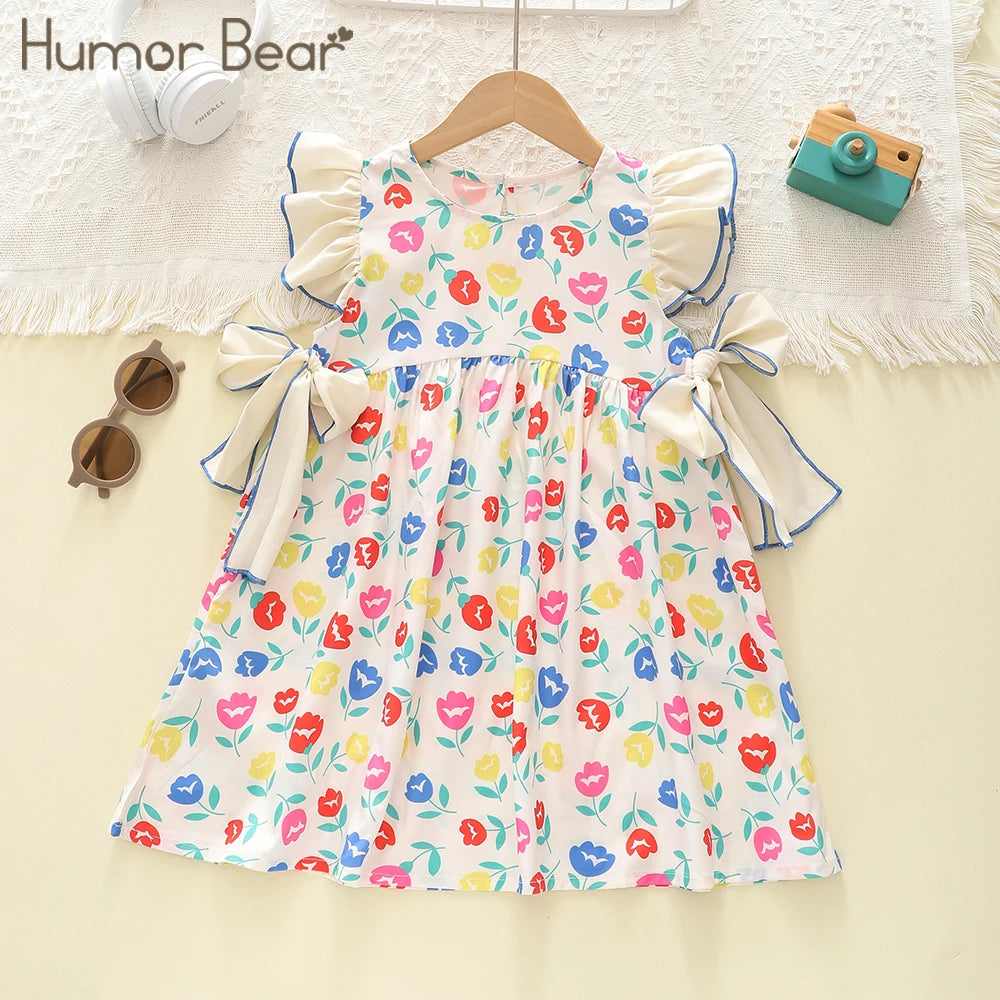 Boutique Floral Print Bow Tie Dress