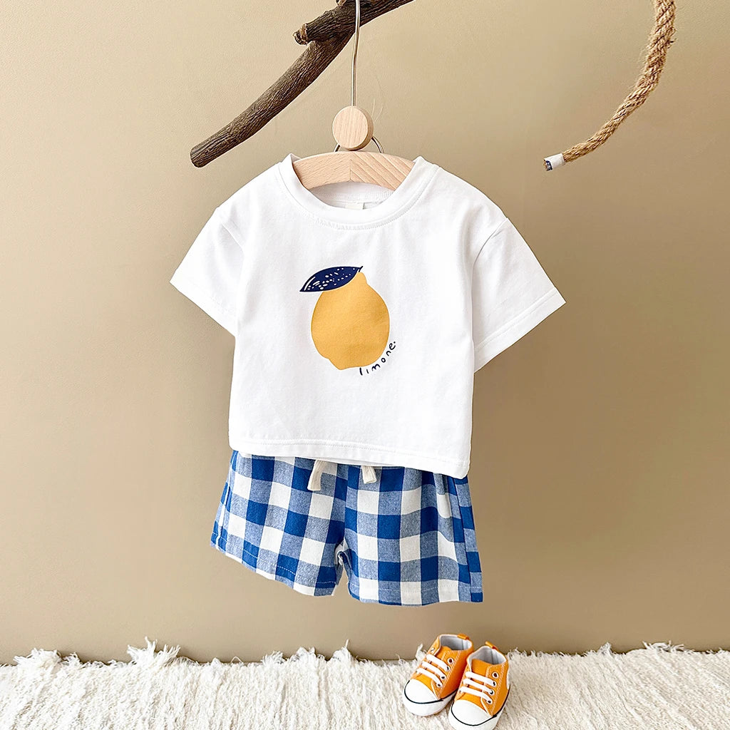 2PCS Baby & Toddler Lemon Shirt & Short set.
