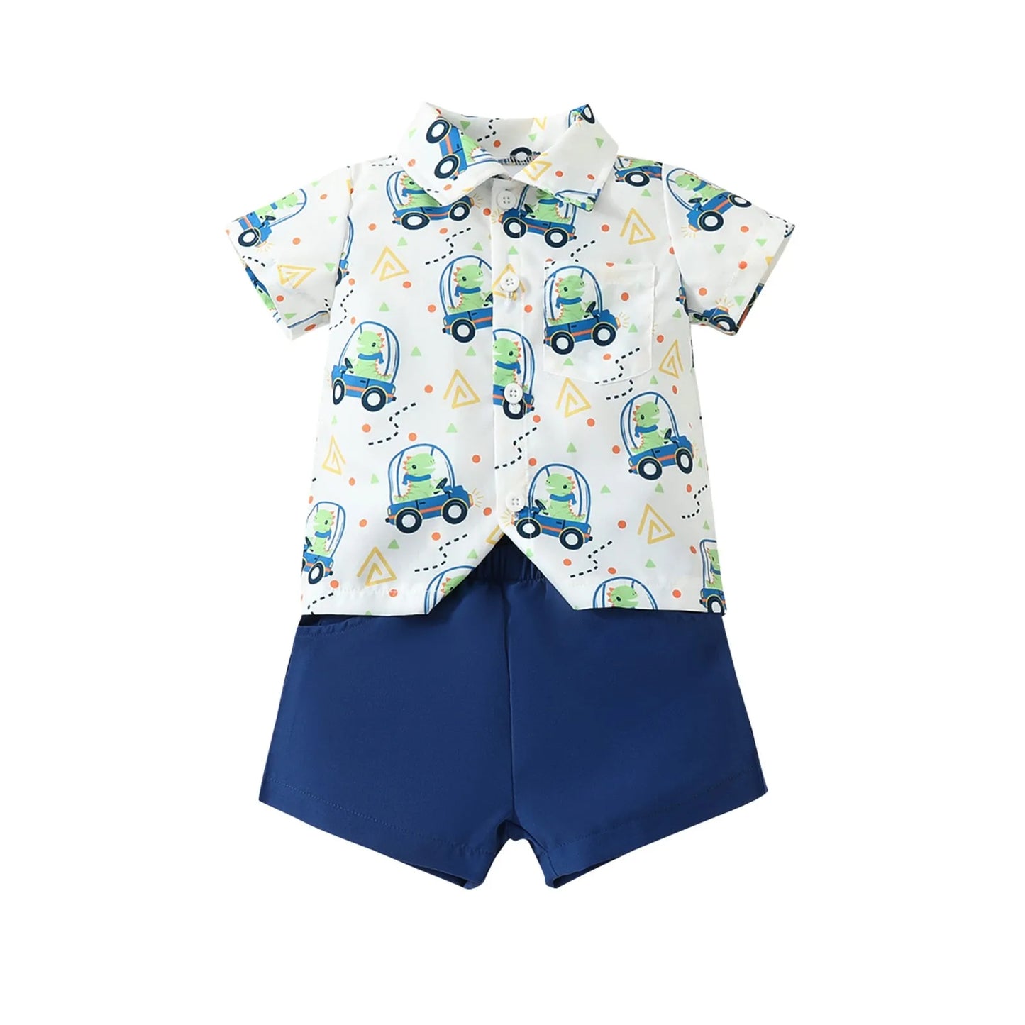 Boys 2 Piece Shirt Shorts Set