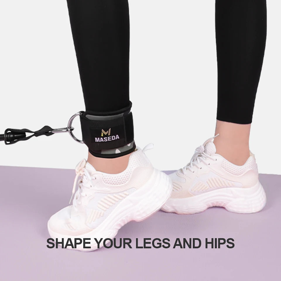 Adjustable Fitness Ankle Straps D-Ring Support Cuffs