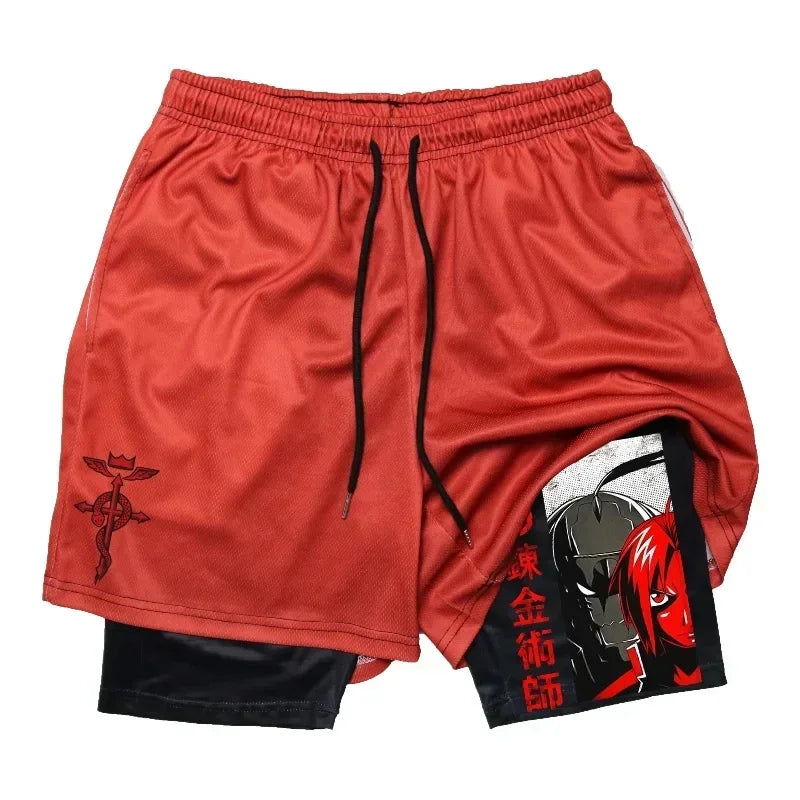 Rorona Zoro Double-layer Compression Shorts Men's