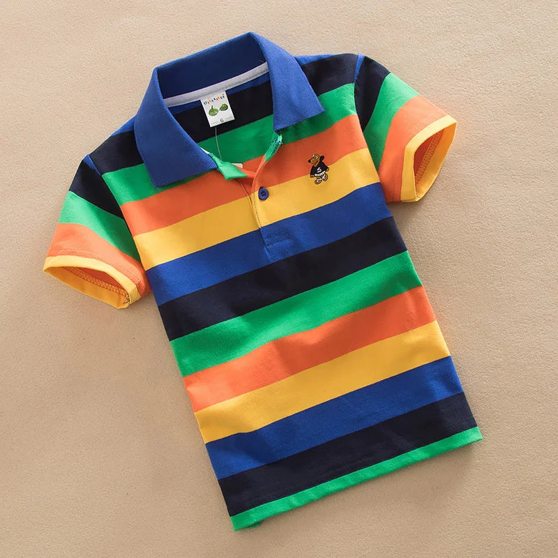 Boys Summer Bright Polo Shirt, Toddler to Big Kid