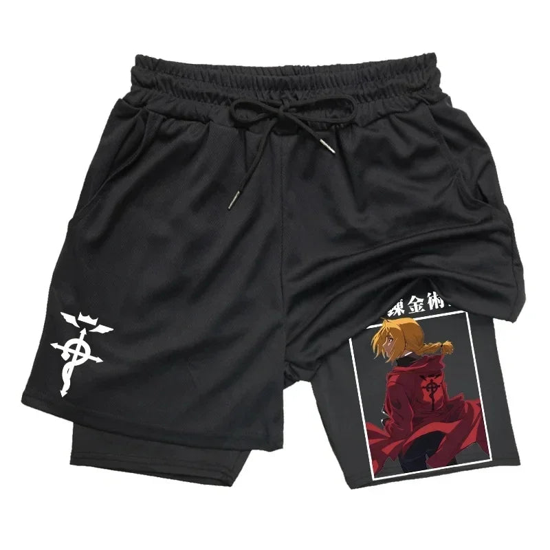 Rorona Zoro Double-layer Compression Shorts Men's