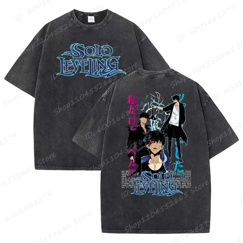 Unisex Oversized Anime Sung Jinwoo Solo Leveling T-shirts