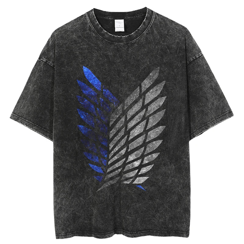 Oversized Unisex Anime Vintage Wash Shirt