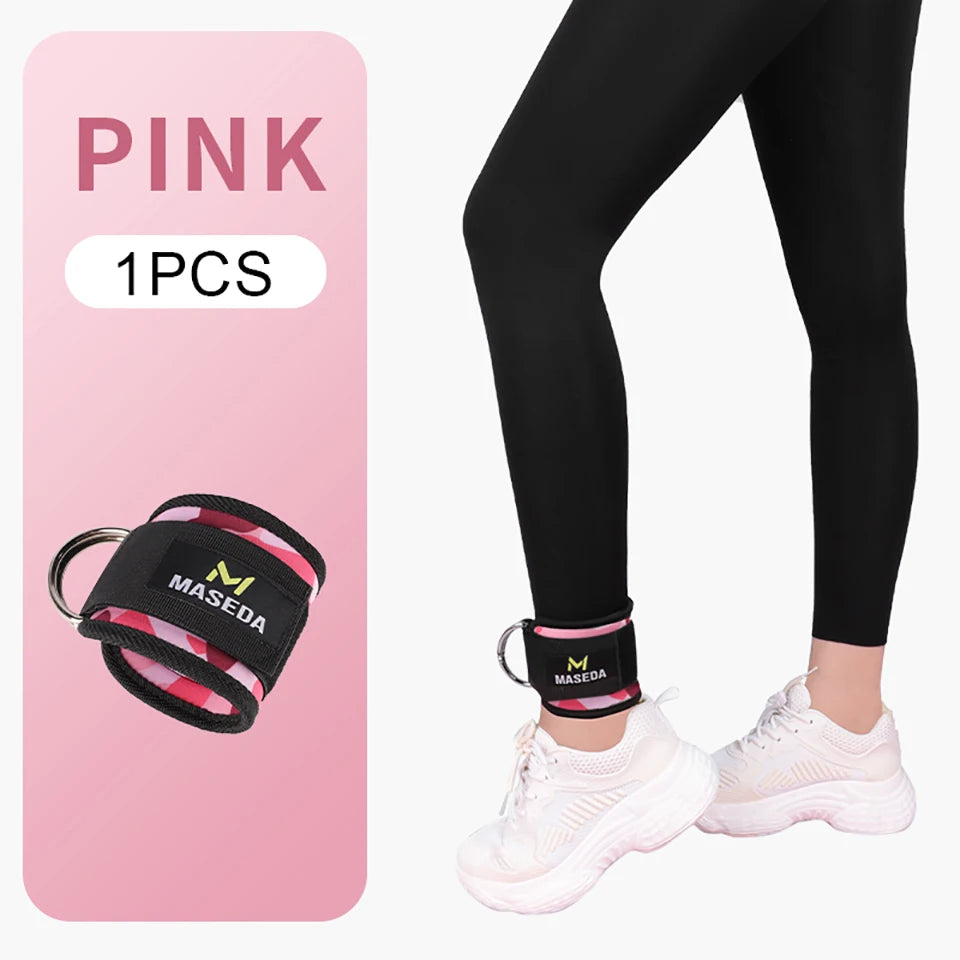 Adjustable Fitness Ankle Straps D-Ring Support Cuffs