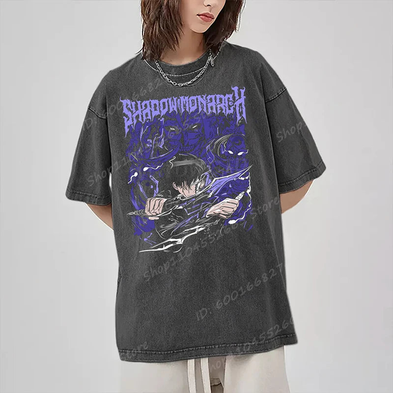 Unisex Oversized Anime Sung Jinwoo Solo Leveling T-shirts