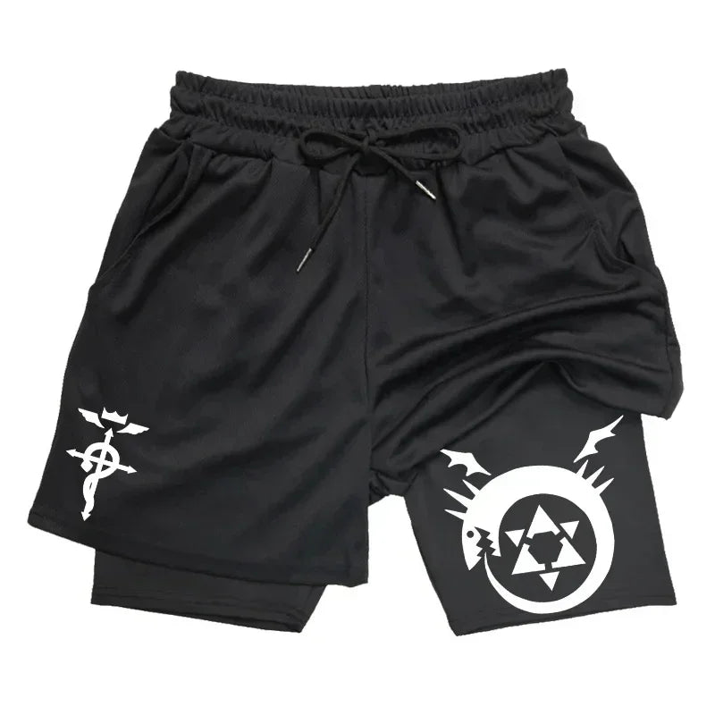 Rorona Zoro Double-layer Compression Shorts Men's